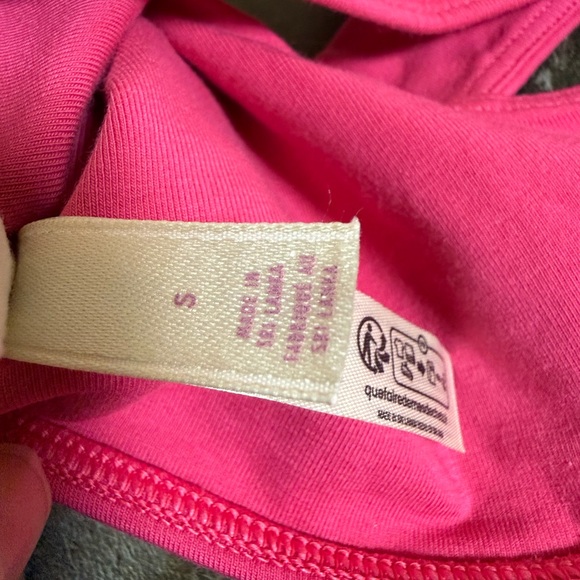Anthropologie Lyrebird Pink Cutout Bralette NWT Size Small Hot Pink Barbiecore - Picture 5 of 6